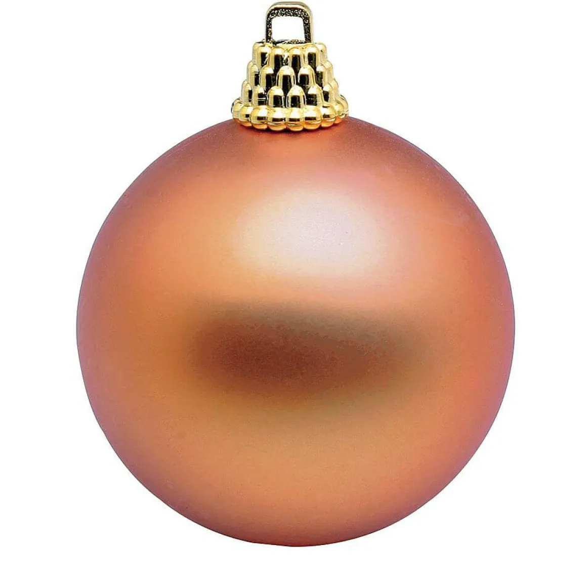 Bolas De Navidad De Plástico Cobre Claro, 6 Cm Ø - 24 Piezas