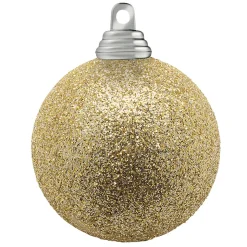 Bolas De Navidad De Plástico Con Purpurina En Color Champán