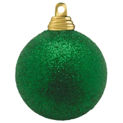 Bolas De Navidad De Plástico Con Purpurina En Verde