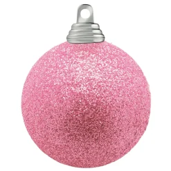 Bolas De Navidad De Plástico Con Purpurina En Rosa