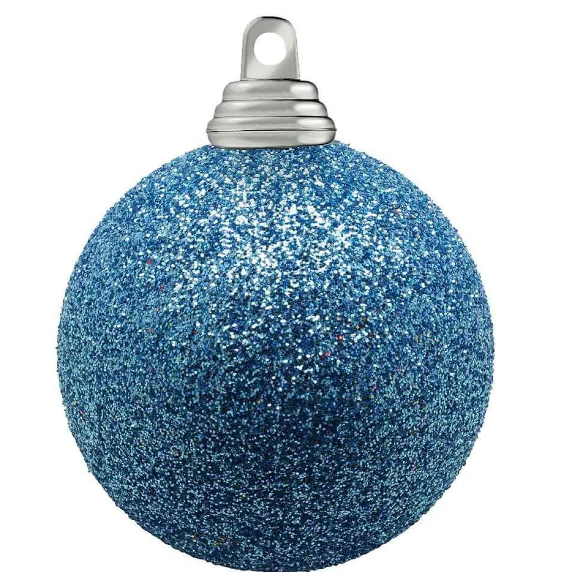 Bolas De Navidad De Plástico Con Purpurina En Color Azul Vaquero, 6 Cm Ø - 6 Piezas