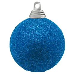 Bolas De Navidad De Plástico Con Purpurina En Azul