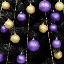 Bolas De Navidad De Plástico Con Purpurina, 6 Cm Ø - 6 Piezas