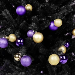 Bolas De Navidad De Plástico Con Purpurina, 6 Cm Ø - 6 Piezas