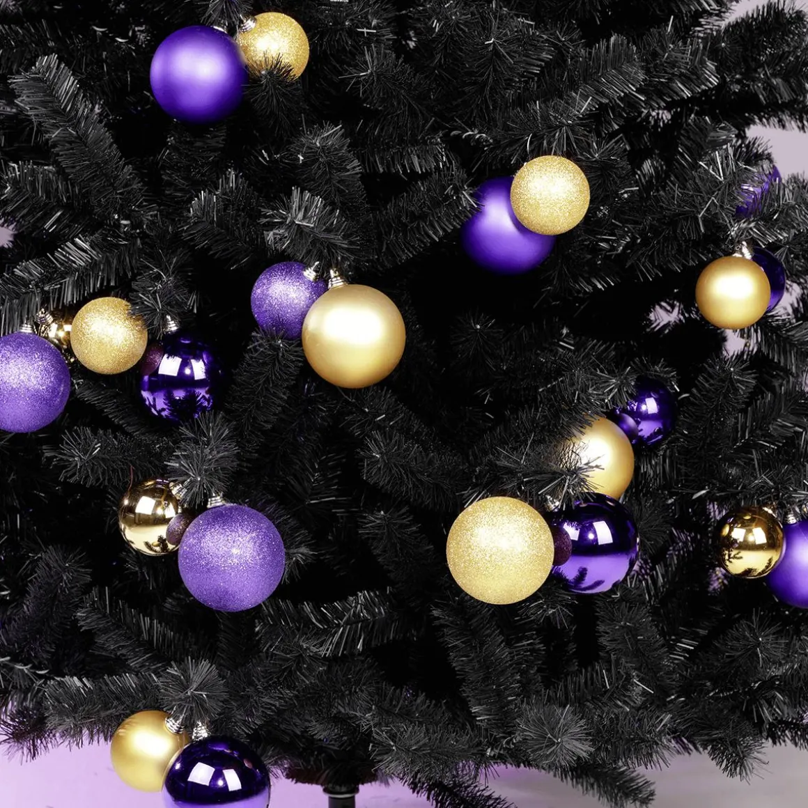 Bolas De Navidad De Plástico Con Purpurina, 6 Cm Ø - 6 Piezas