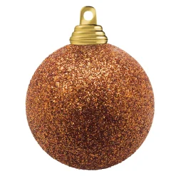 Bolas De Navidad De Plástico Con Purpurina, 6 Cm Ø - 6 Piezas