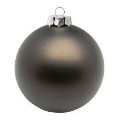 Bolas De Navidad De Plástico Sin Costura, Marrón Mate Ø 10 Cm