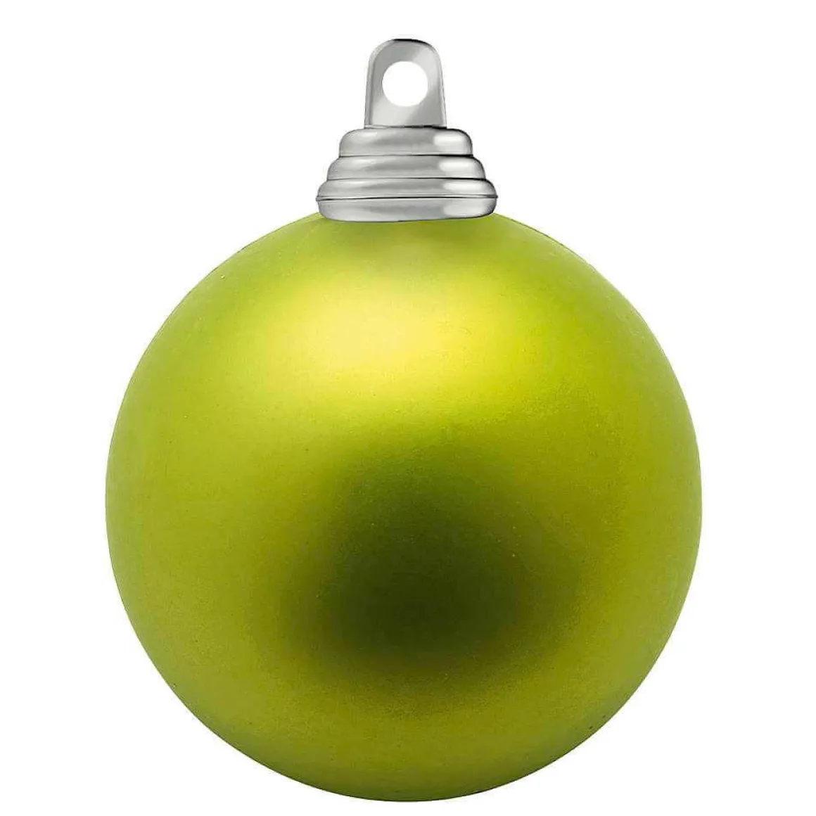 Bolas De Navidad De Plástico Verde Lima Mate, Ignífugo, 6 Cm Ø - 24 Piezas