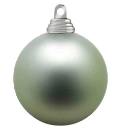 Bolas De Navidad De Plástico Verde Salvia Mate, 6 Cm Ø - 24 Piezas