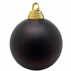 Bolas De Navidad De Plástico Marrón Chocolate Mate, 8 Cm Ø - 12 Piezas