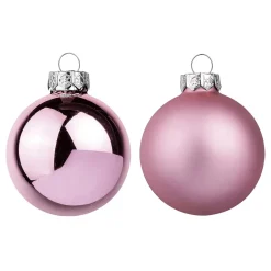 Bolas De Navidad De Polvo En Vidrio 6 Cm Ø - 24 Piezas