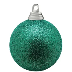 Bolas De Navidad De Purpurina En Plástico Verde Agua, 6 Cm Ø - 6 Piezas