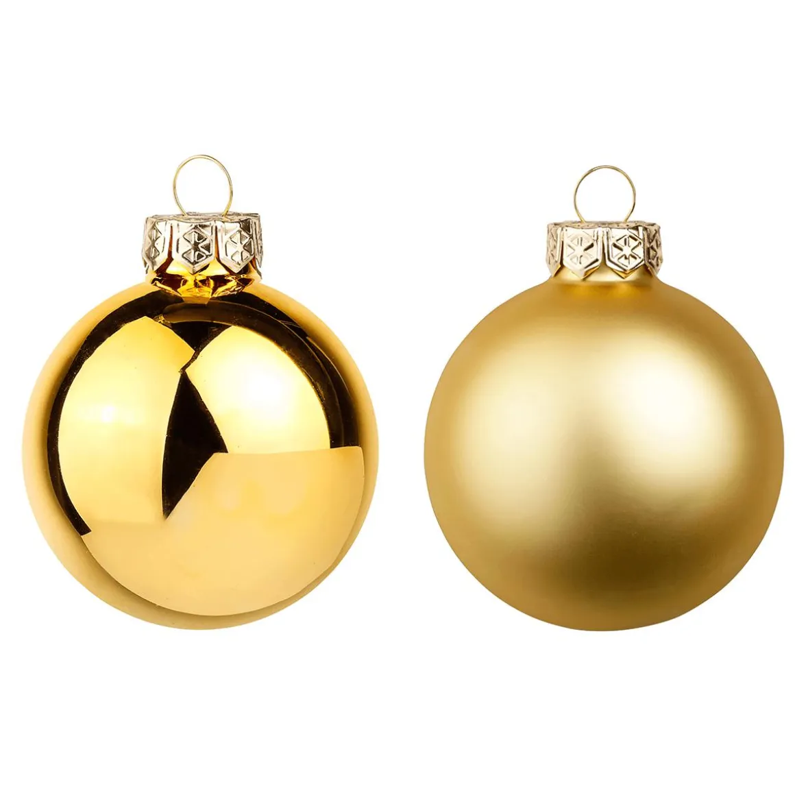 Bolas De Navidad De Vidrio Dorado Oscuro 6 Cm Ø - 24 Piezas