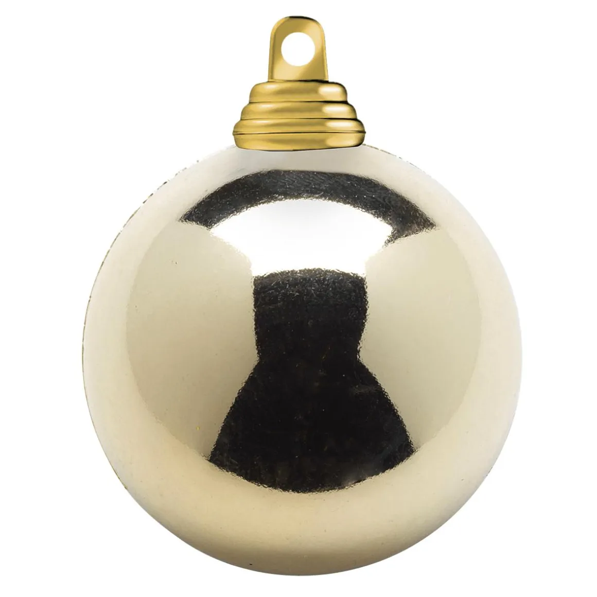 Bolas De Navidad Doradas Brillantes De Plástico Ignífugo De 6 Cm De Diámetro - 24 Unidades.