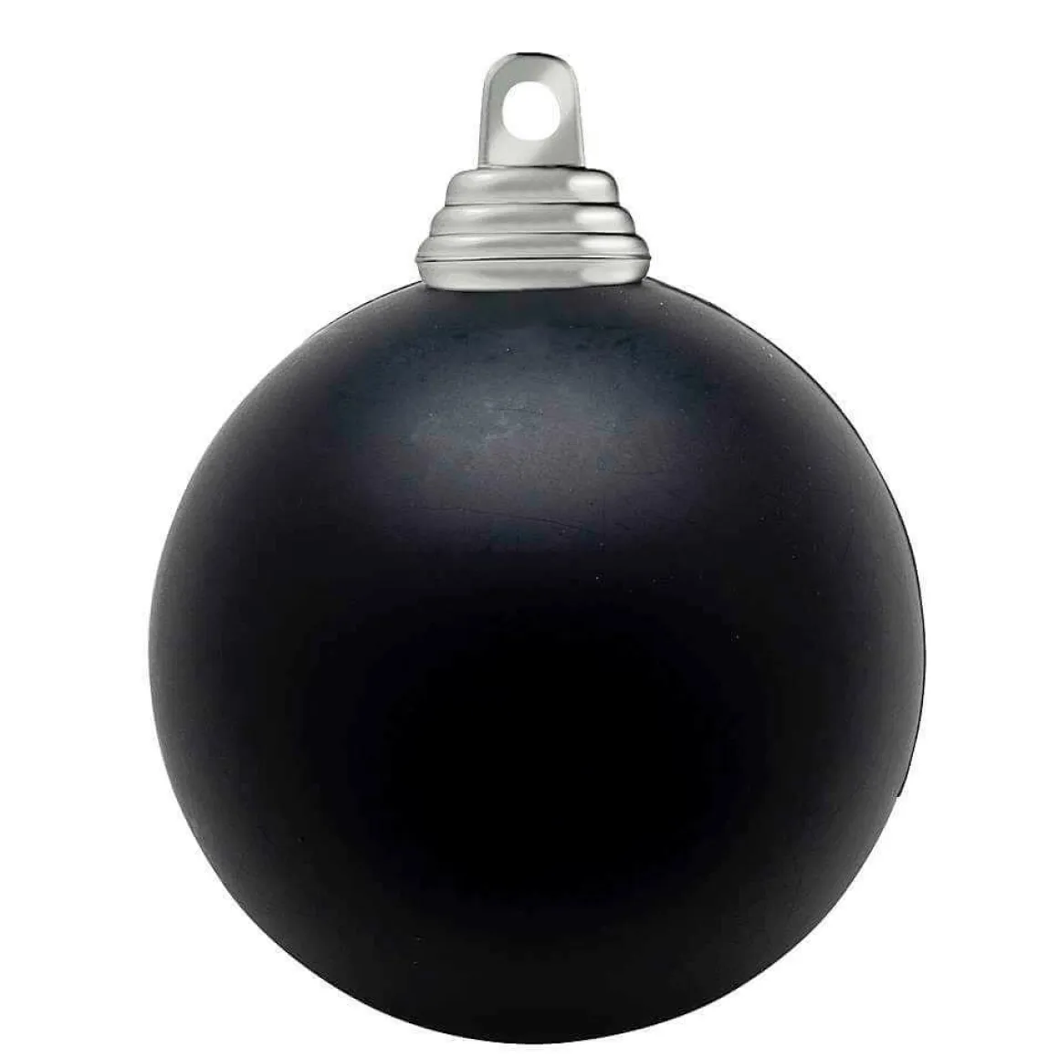 Bolas De Navidad Negras, Mate, De Plástico Ignífugo, 6 Cm Ø - 24 Piezas