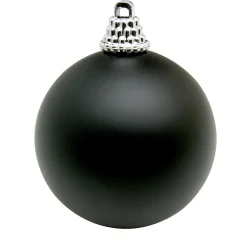 Bolas De Navidad Negro Mate, 6cm - 24piezas