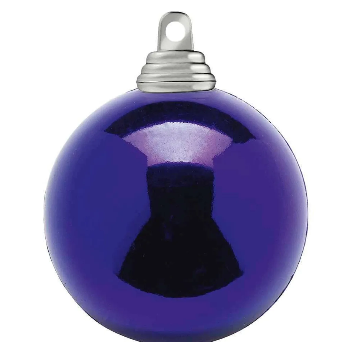 Bolas De Navidad Púrpura, Brillantes, De Plástico Ignífugo, De 6 Cm De Diámetro - 24 Unidades.