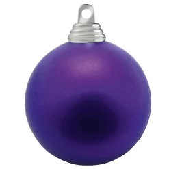 Bolas De Navidad Púrpura, Mate, De Plástico Ignífugo, 6 Cm Ø - 24 Piezas