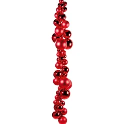 Bolas De Navidad Rojas, Mate, De Plástico Ignífugo, 6 Cm Ø - 24 Piezas