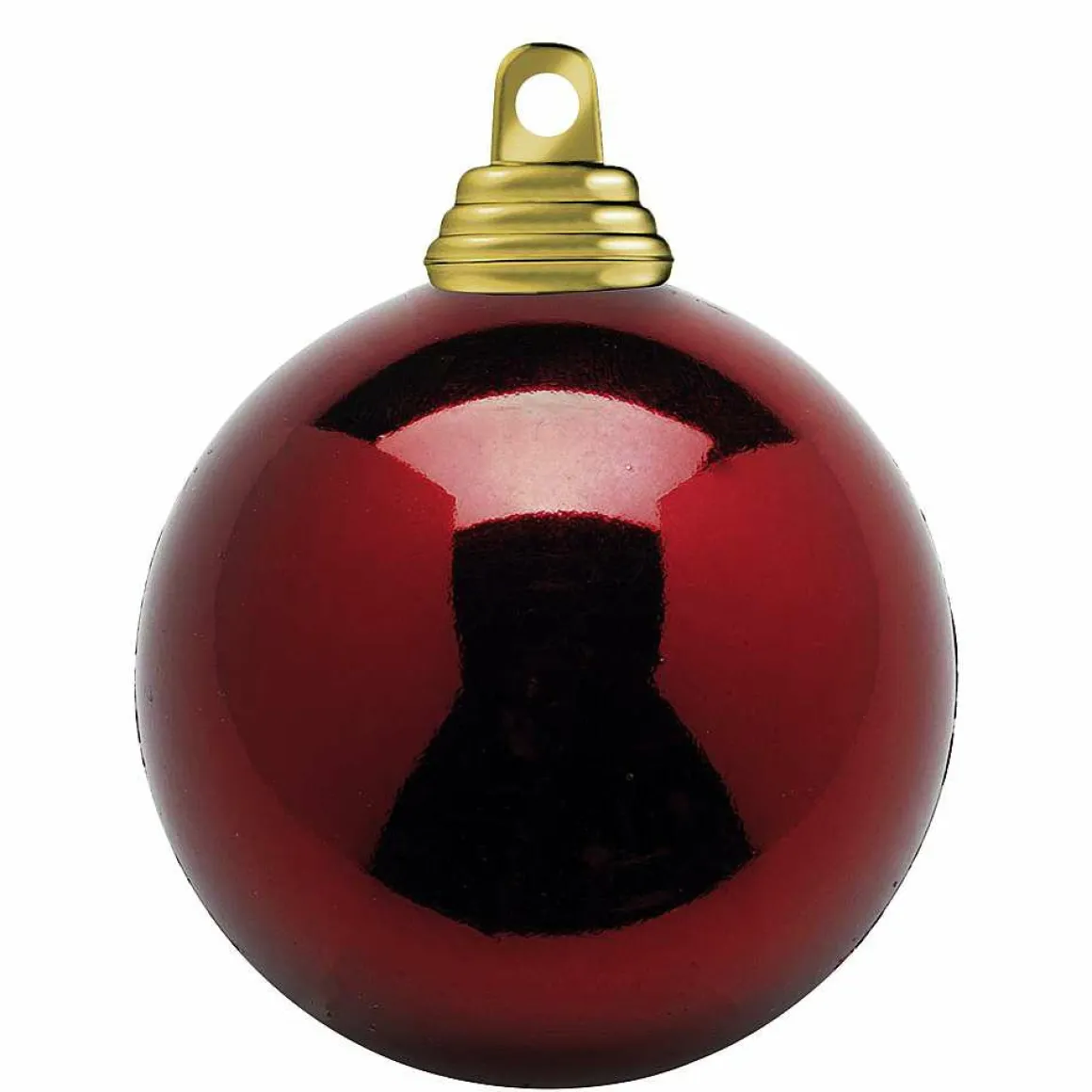 Bolas De Navidad Rojas Oscuras Y Brillantes De Plástico Ignífugo De 6 Cm De Diámetro - 24 Unidades.