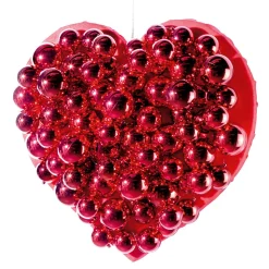 Bolas De Navidad Rojas Y Brillantes De Plástico Ignífugo 6 Cm Ø - 24 Piezas