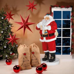 Bolas De Navidad Rojas Y Brillantes De Plástico Ignífugo 6 Cm Ø - 24 Piezas