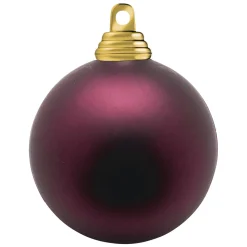 Bolas De Navidad Rojo Oscuro, Mate, De Plástico Ignífugo, 6 Cm Ø - 24 Piezas