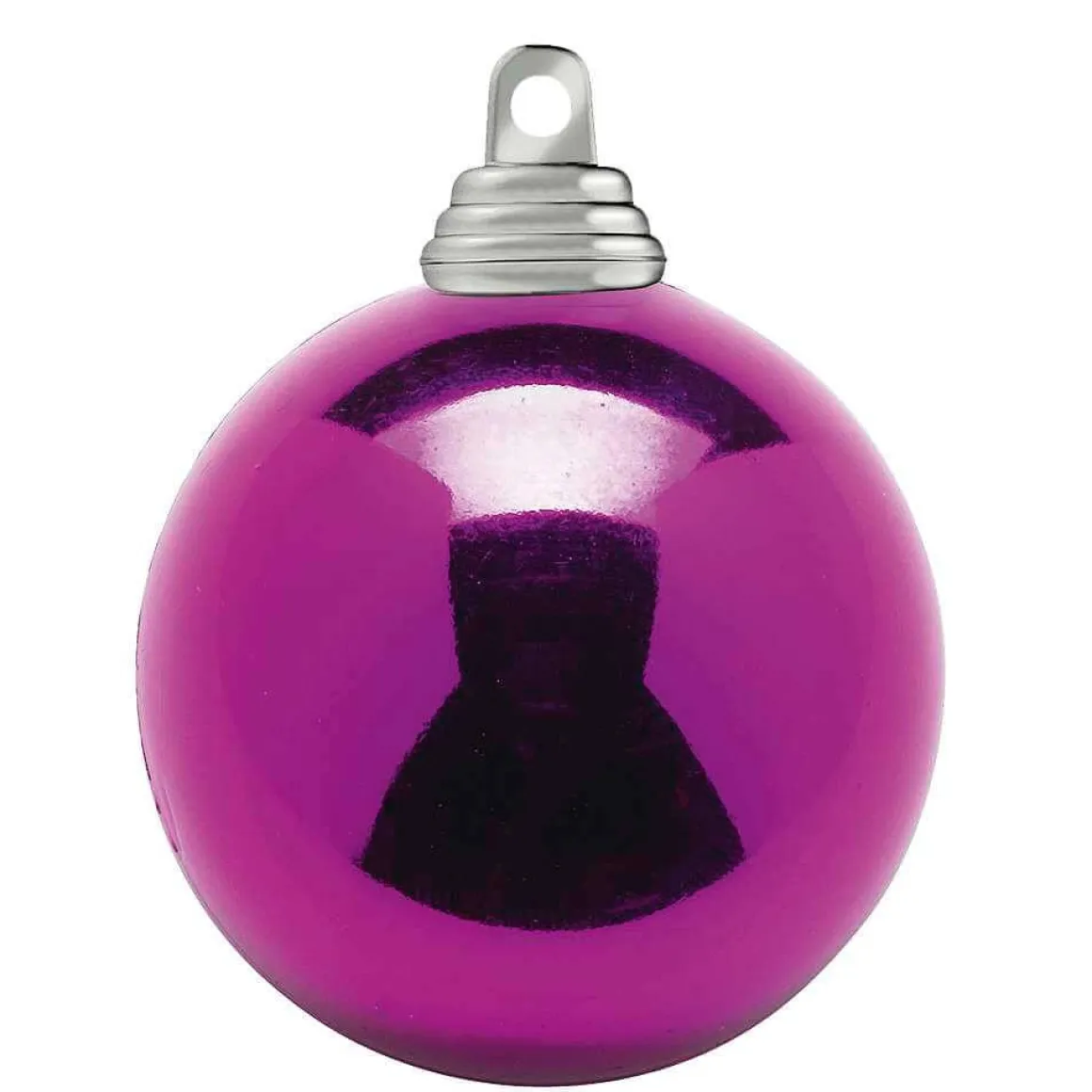 Bolas De Navidad Rosas Y Brillantes De Plástico Ignífugo De 6 Cm De Diámetro - 24 Unidades.