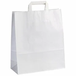 Bolsa De Papel, Blanca, Tamaño 3: 42 X 32 + 14 Cm