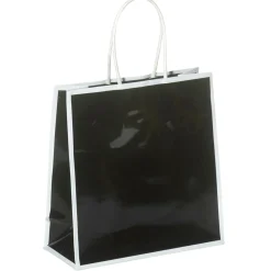Bolsa De Papel "Coco" Negra 18 X 18 Cm 25 Piezas, 155 Gr/m²