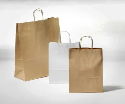 Bolsa De Papel, Color Blanco, Tamaño 1: 36 X 22 + 10 Cm