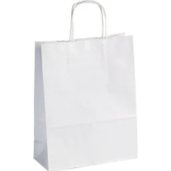 Bolsa De Papel, Color Blanco, Tamaño 2: 41 X 32 + 10 Cm