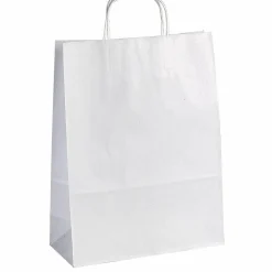 Bolsa De Papel, Color Blanco, Tamaño 3: 47 X 45 + 17 Cm