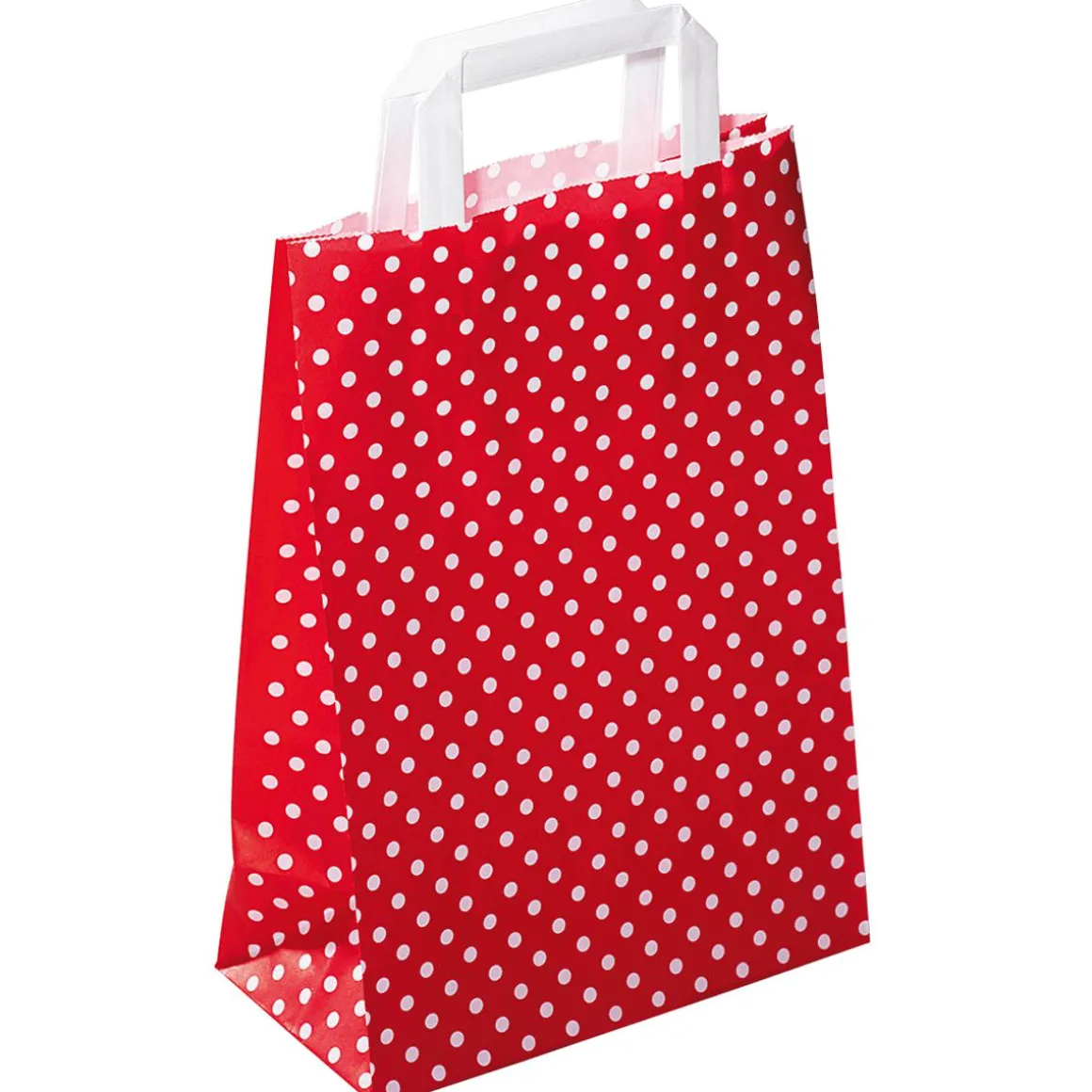Bolsa De Papel Con Lunares 31 X 22 Cm Roja