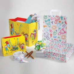 Bolsa De Papel "Feliz", 18 X 22 X 8 Cm