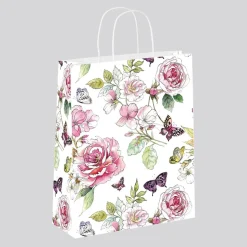 Bolsa De Papel Kraft "Sueño De La Rosa" 26 X 35 X 12 Cm