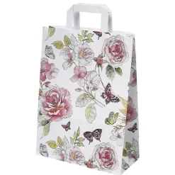 Bolsa De Papel Kraft "Sueño De La Rosa" 26 X 35 X 12 Cm