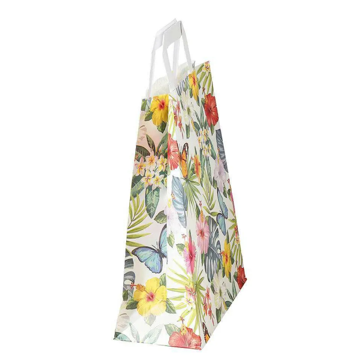 Bolsa De Papel Kraft "Tropical" 28 X 22 X 10 Cm