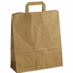 Bolsa De Papel, Marrón, Tamaño 3: 42 X 32 + 14 Cm