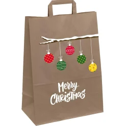 Bolsa De Papel Rama De Navidad