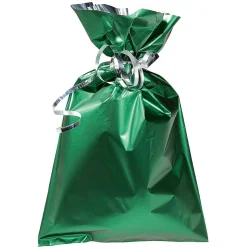 Bolsa De Regalo, Tono Mate, Color Verde Oscuro, 20 X 35 Cm