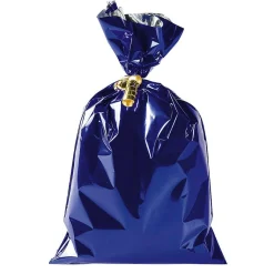 Bolsa De Regalos, Brillante, Color Azul, 20 X 35 Cm