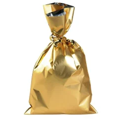Bolsa De Regalos, Mate, Color Dorado, 20 X 35 Cm