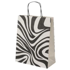 Bolsas De Regalo Ecológicas Con Patrón De Cebra 50 Piezas 12 X 26 X 34 Cm