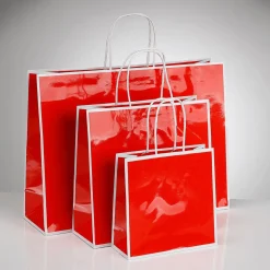 Bolsas De Regalo Rojo Brillante 25 Piezas 18 X 18 Cm