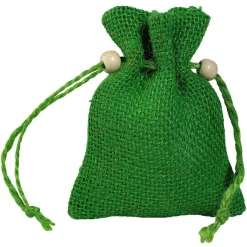 Bolsita De Yute, 10 Cm, Verde