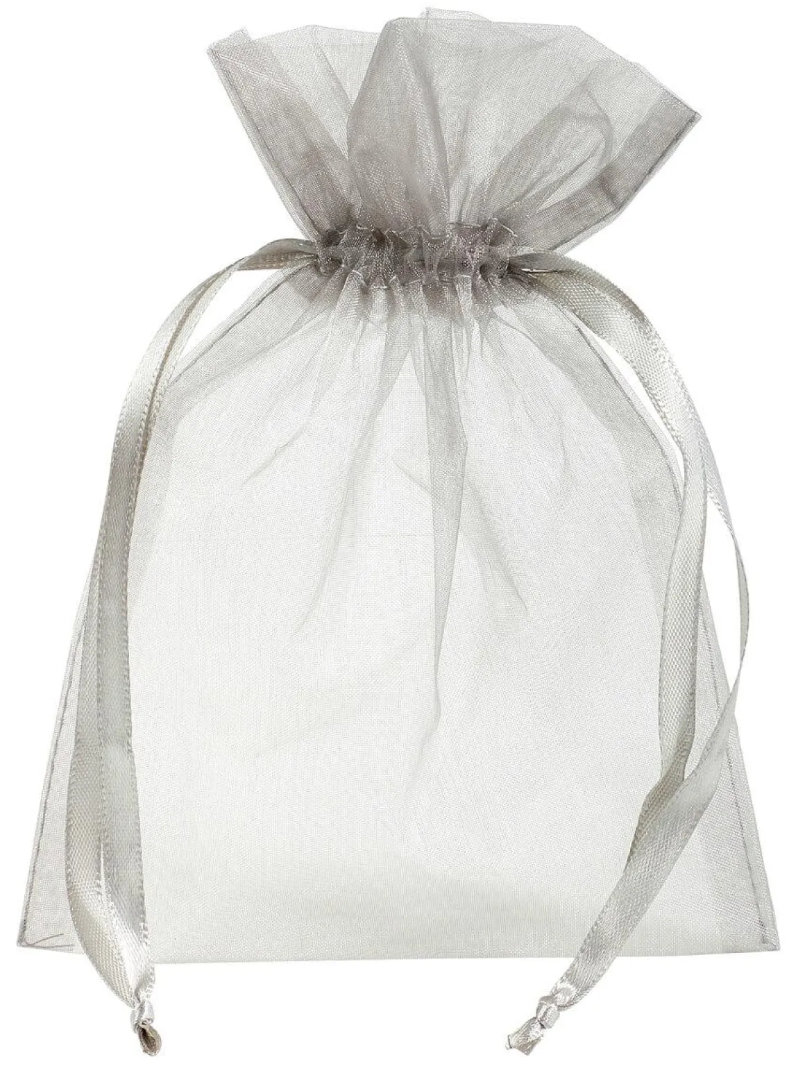 Bolsitas De Organza 18 Cm, 50 Piezas, Gris