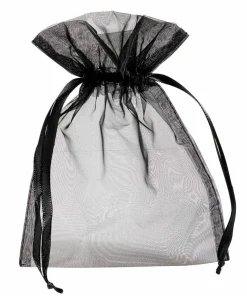 Bolsitas De Organza 18 Cm, 50 Piezas, Negro