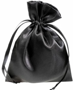 Bolsitas De Satén 18 Cm, 30 Piezas, Negro