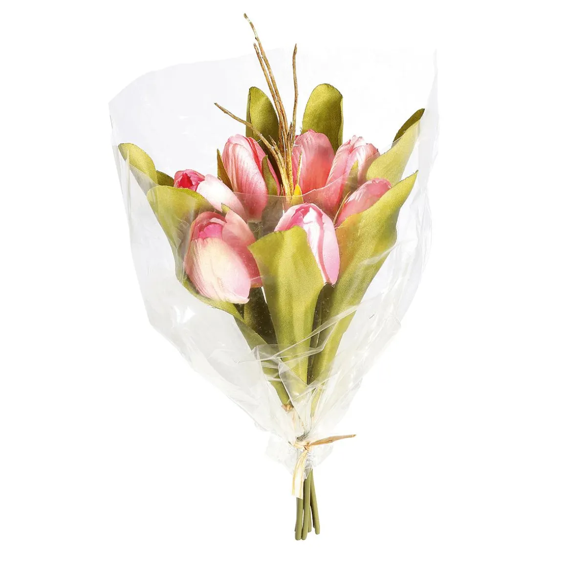 Buqué De Tulipanes Artificiales Rosa, 30 Cm